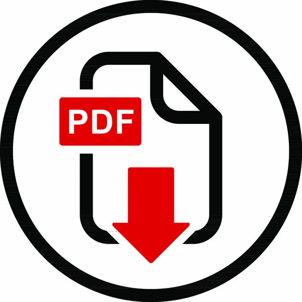 Pdf Datei Herunterladen Einfaches Symbol — Stockvektor