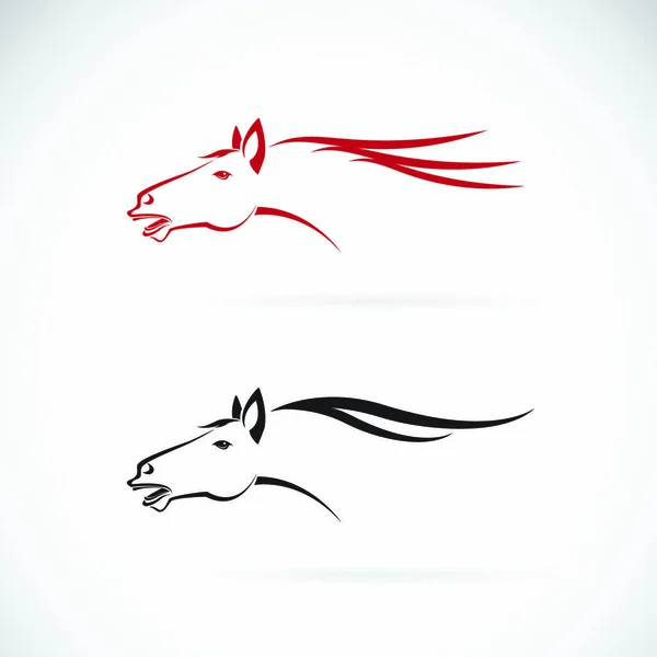 Immagini Vettoriali Del Disegno Della Testa Cavallo Uno Sfondo Bianco — Vettoriale Stock