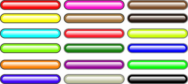 Conjunto Botones Web Color — Vector de stock