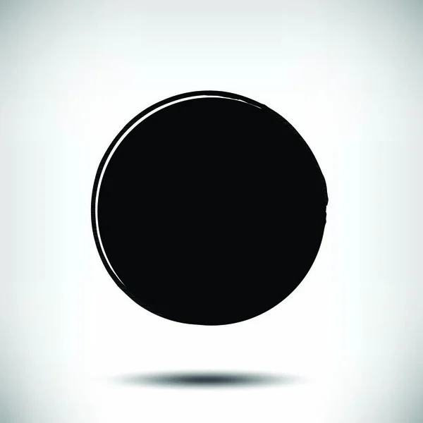 Black vector grunge circle background. Black textured circle. The uneven edges of the circle. Round background