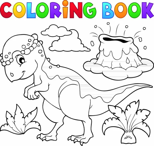 Färgläggningsbok Dinosaurie Topic Eps10 Vektor Illustration — Stock vektor