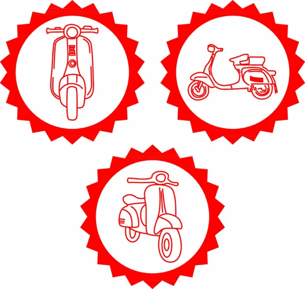 Motorfiets Thema Vector Grafische Kunst Ontwerp Illustratie — Stockvector