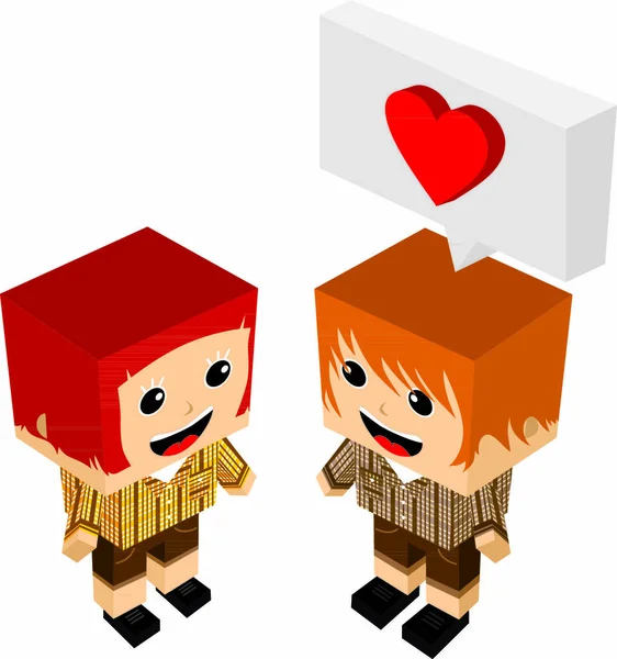 Couple Amoureux Romance Amour Thème Vectoriel Art Illustration — Image vectorielle