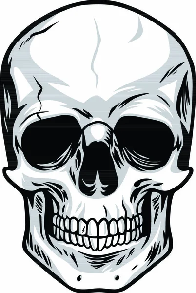 Skull Flat Icon Vector Illustration — Stock Vector