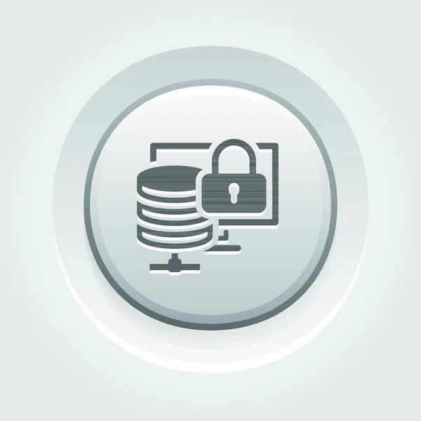 安全存储图标 平面设计灰色按钮设计 — 图库矢量图片