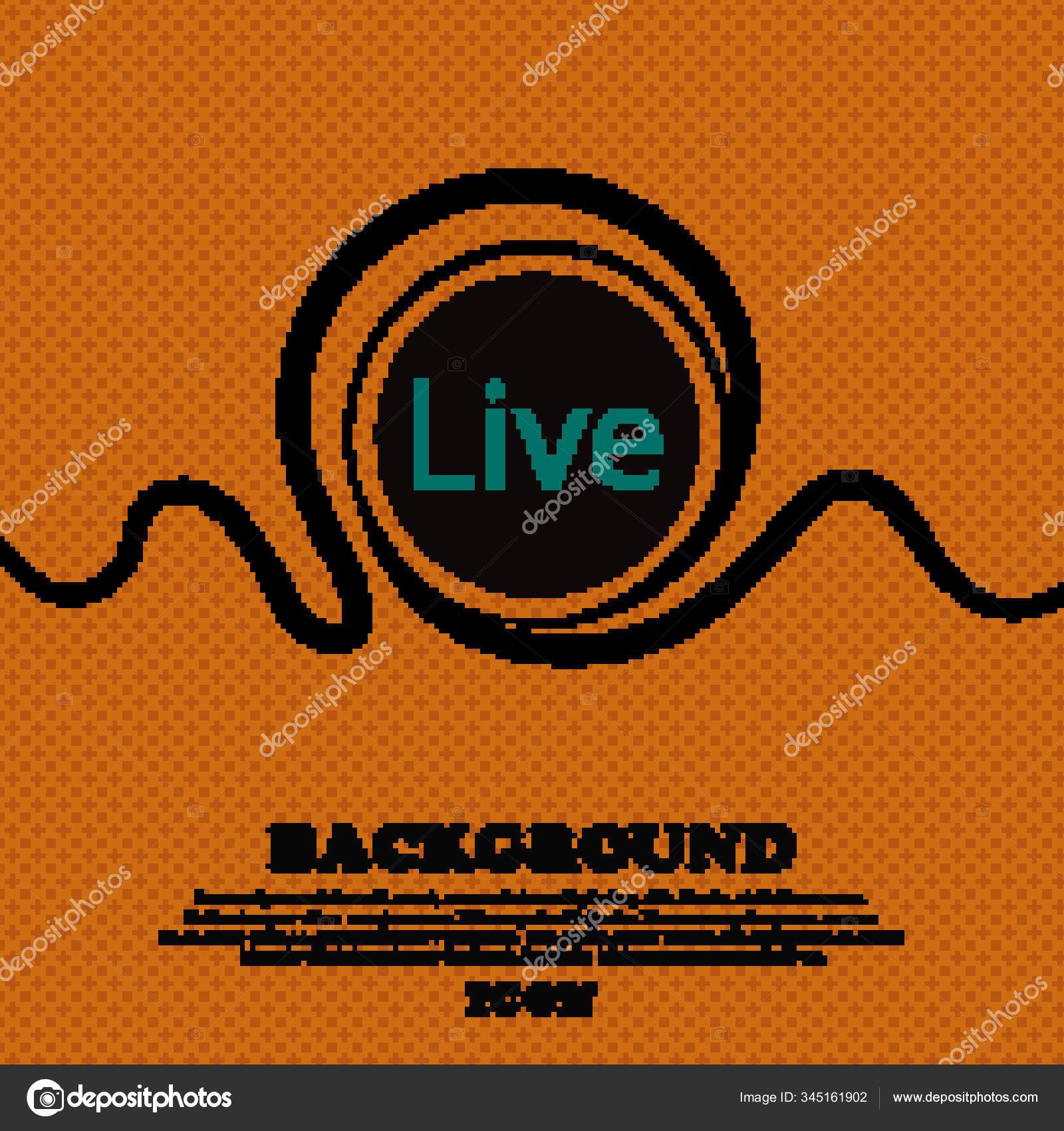 Live Sign Icon Blue White Abstract Background Flecked Space Text Stock ...