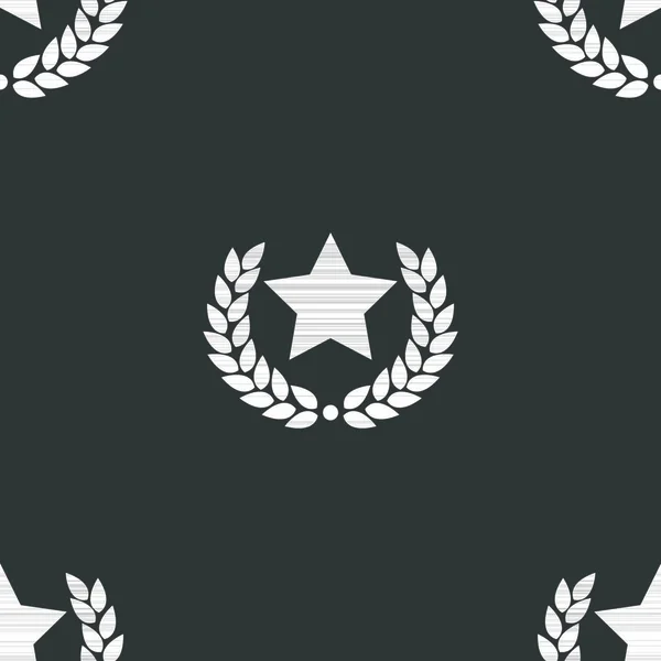 Σύμβολο Εικονίδιο Βραβείο Αστέρι Απρόσκοπτη Μοτίβο Γκρι Φόντο Εικονογράφηση Διανύσματος — Διανυσματικό Αρχείο