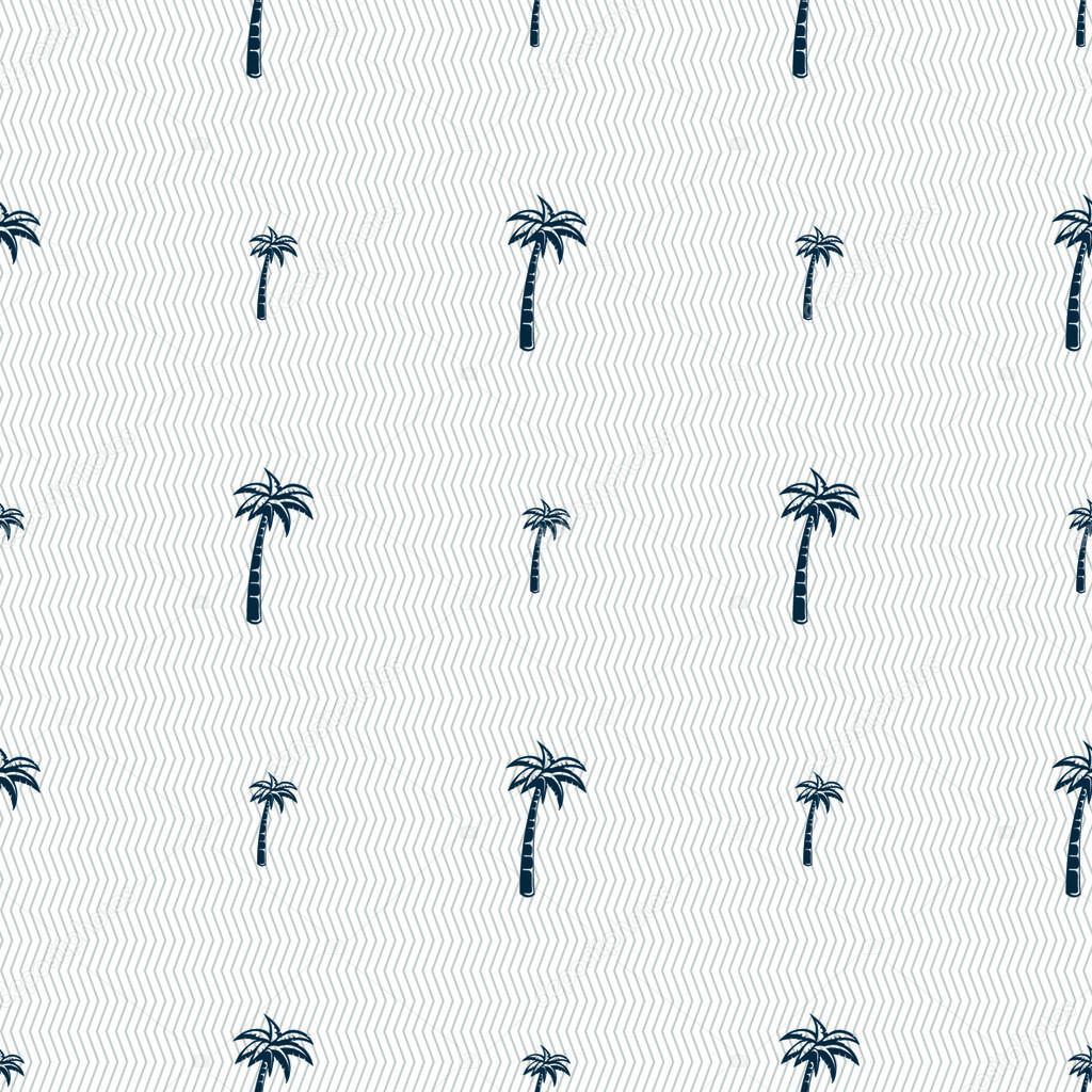 Palm sign. Seamless pattern with geometric texture. Vector illustration