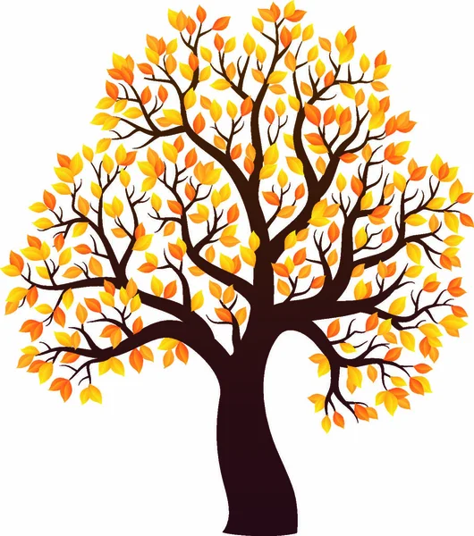 Φθινόπωρο Δέντρο Θέμα Εικόνα Eps10 Διανυσματική Απεικόνιση — Διανυσματικό Αρχείο
