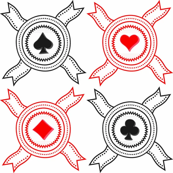 Editierbare Poker Thema Vektor Grafik Design Illustration — Stockvektor