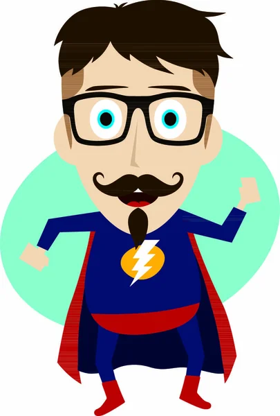 Super Herói Desenho Animado Personagem Tema Arte Vetorial Ilustração — Vetor de Stock