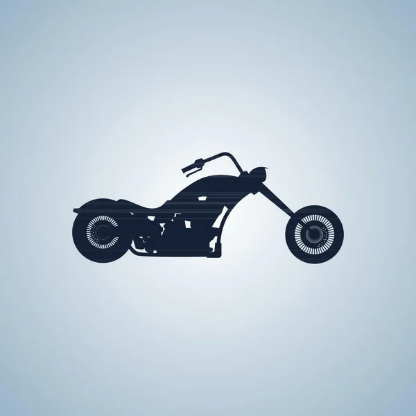 Klassieke Chopper Motorfiets Thema Vector Kunst Illustratie — Stockvector