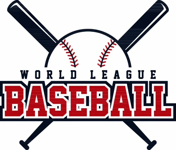 Baseball Liga Sport Motyw Wektor Sztuka Ilustracja — Wektor stockowy