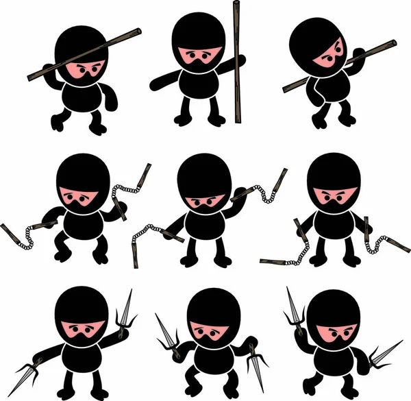 ninja Garoto desenho animado conceito 19975273 Vetor no Vecteezy