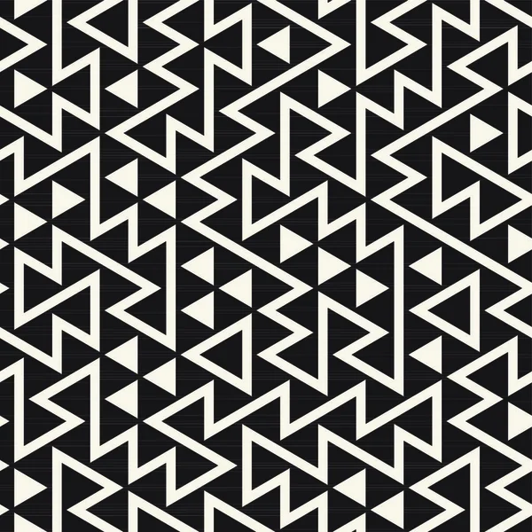 Vector Seamless Black White Unregelmäßige Dreiecke Gittermuster Abstraktes Geometrisches Hintergrunddesign — Stockvektor