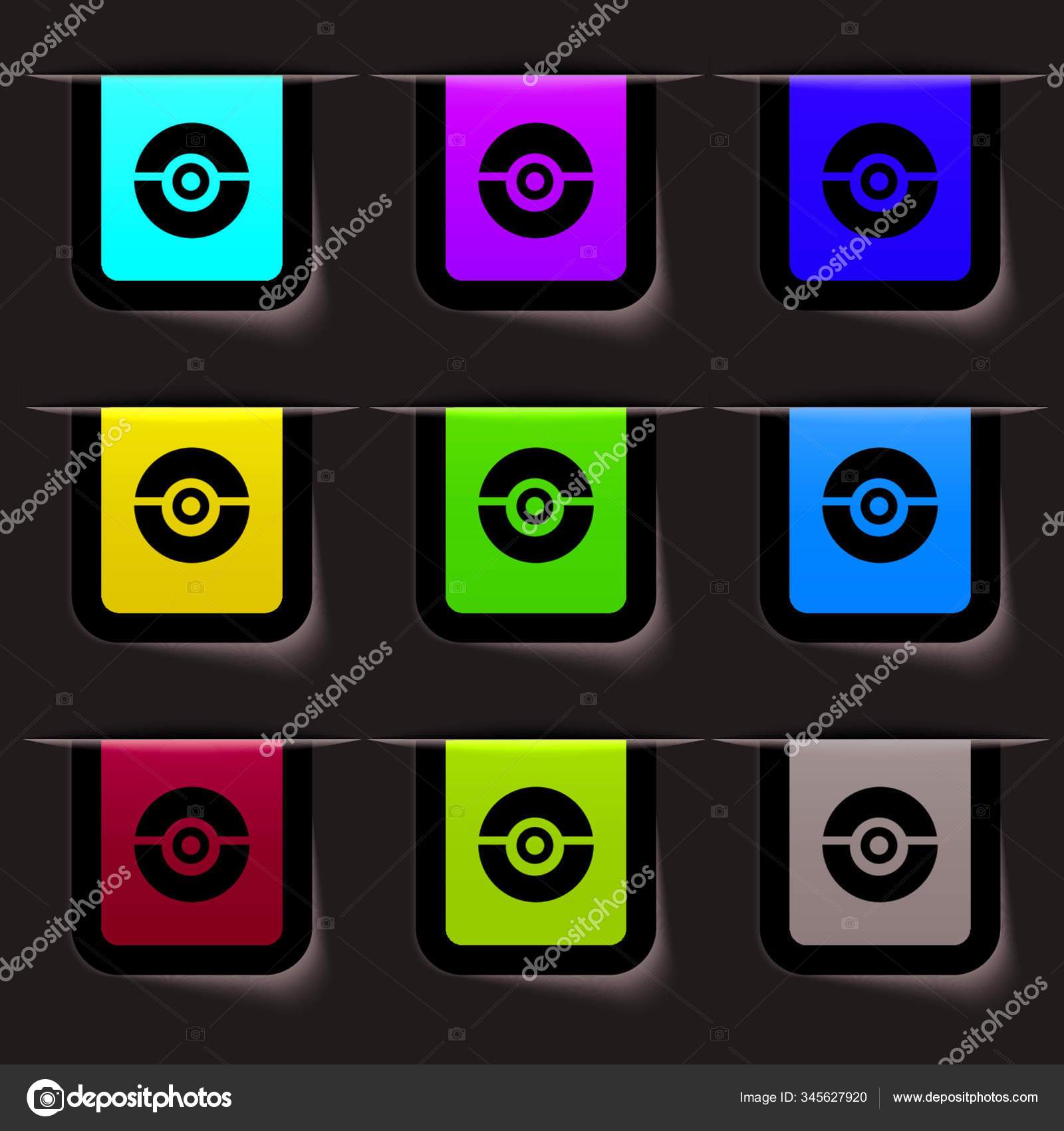 Pokeball icon vector isolated on white background, logo concept of