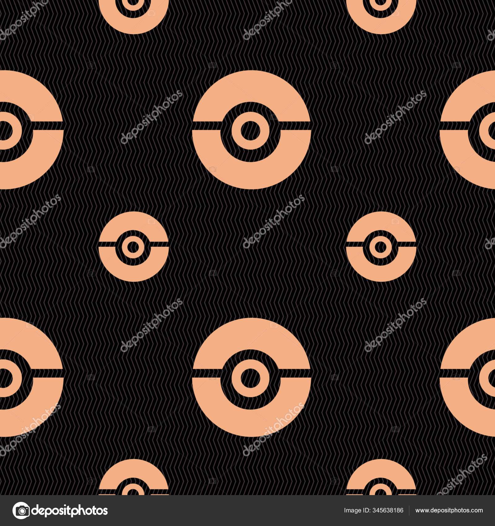 Pokeball icon in gray color Royalty Free Vector Image