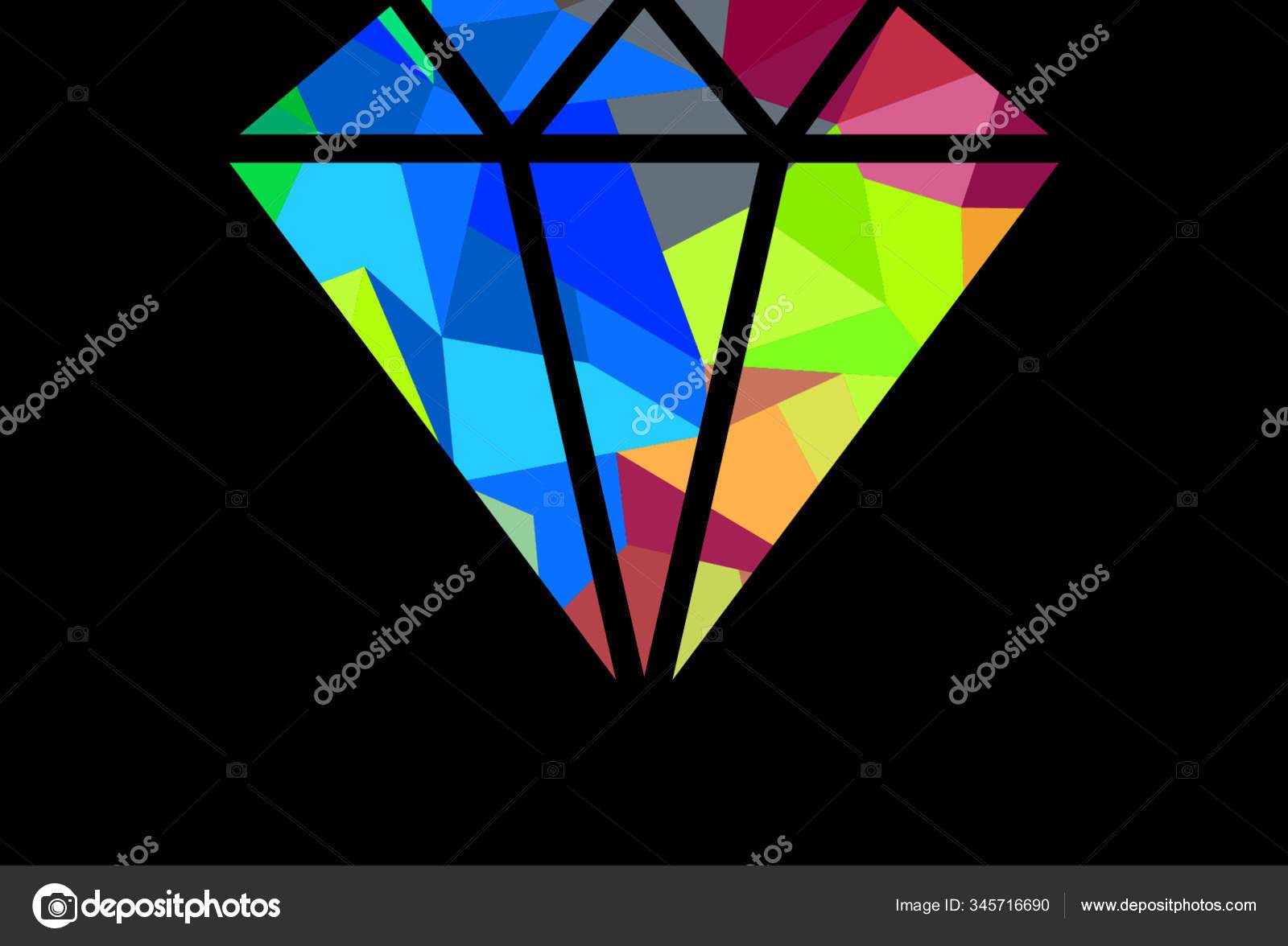Illustration Vectorielle Bijoux Diamant Geometrique Triangle Colore Abstrait Image Vectorielle Par Yayimages C Illustration