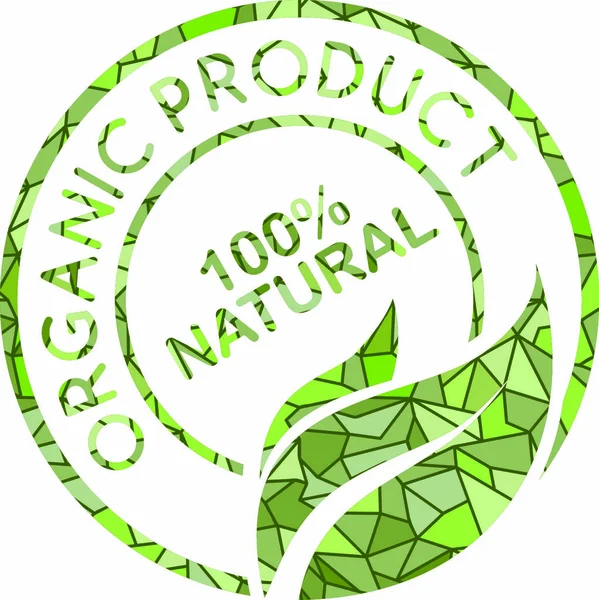 Etiqueta Ecológica Etiqueta Natural Producto Ecológico Logotipo Etiqueta — Archivo Imágenes Vectoriales