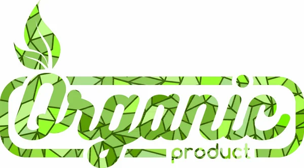 Etiqueta Ecológica Etiqueta Natural Producto Ecológico Logotipo Etiqueta — Archivo Imágenes Vectoriales