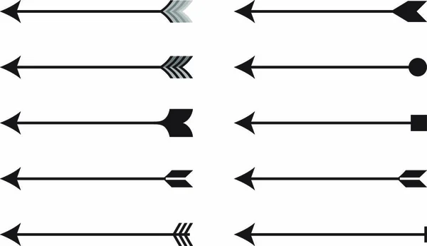 Pfeilsymbole Gesetzt Vektorabbildung Eps — Stockvektor