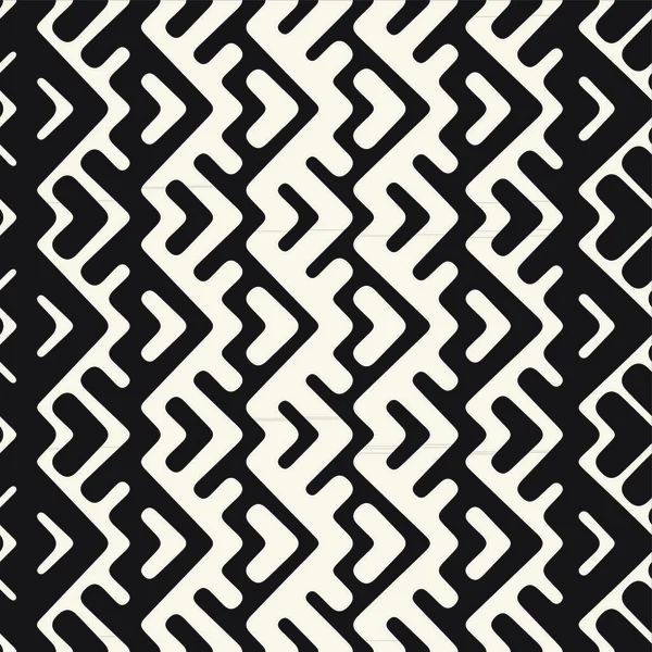 Vector Seamless Black White Chevron Geometric Ethnic Pattern Abstraktes Geometrisches — Stockvektor