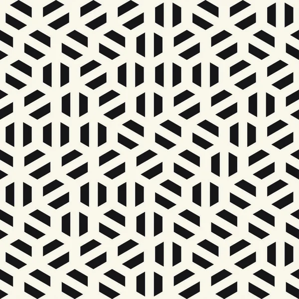 Vector Seamless Black White Hexagon Shape Unregelmäßige Geometrische Muster Abstraktes — Stockvektor