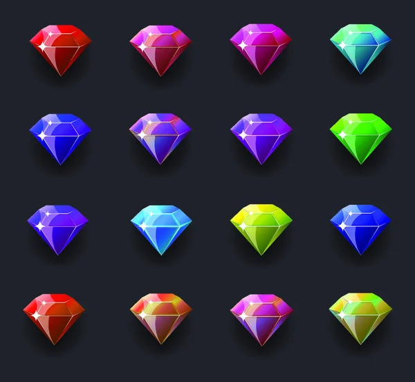 Diamante Colorido Brilhante Ilustração Vetorial Eps —  Vetores de Stock