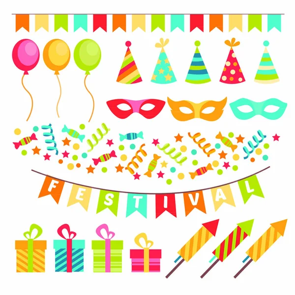 Colorful Decoration Party Vector Illustration Eps — Stock Vector