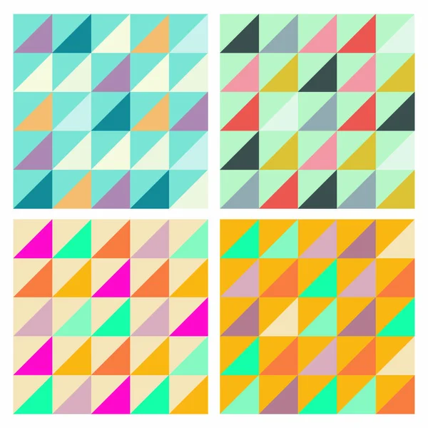Conjunto Patrón Geométrico Simple Universal Colorido Sin Costura — Archivo Imágenes Vectoriales