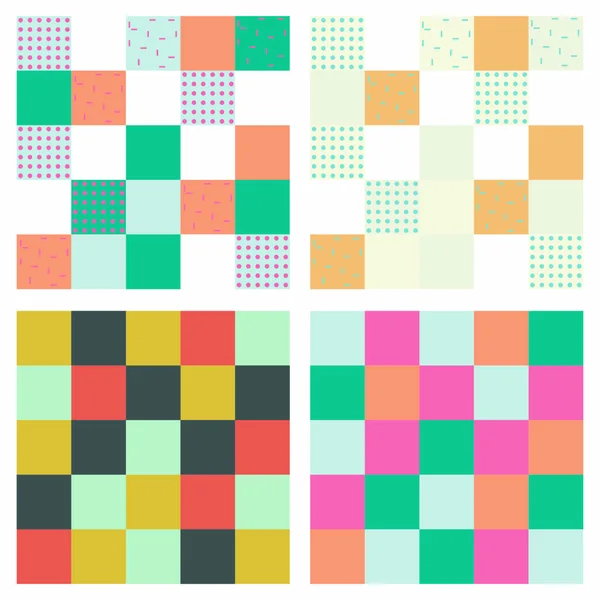 Conjunto Patrón Geométrico Simple Universal Colorido Sin Costura — Archivo Imágenes Vectoriales