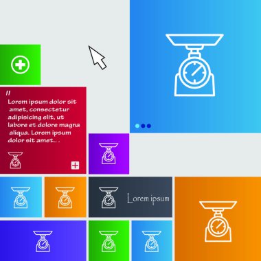 Scales Icon sign. buttons. Modern interface website buttons with cursor pointer. Vector illustration vector