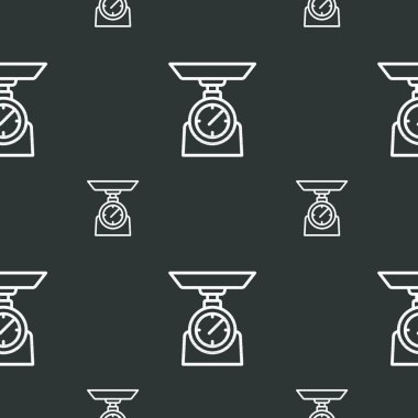 Scales Icon sign. Seamless pattern on a gray background. Vector illustration vector