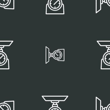 Scales Icon sign. Seamless pattern on a gray background. Vector illustration vector