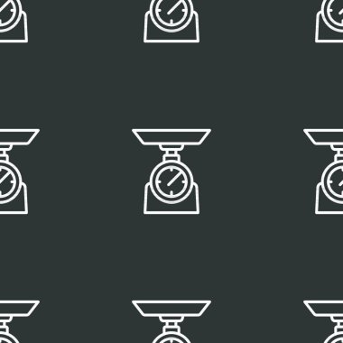 Scales Icon sign. Seamless pattern on a gray background. Vector illustration vector