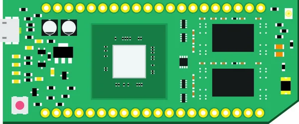 Tablero Electrónico Gama Alta Diy Con Microcontrolador — Archivo Imágenes Vectoriales