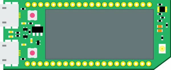 Diy Elektronisch High End Board Met Microcontroller — Stockvector