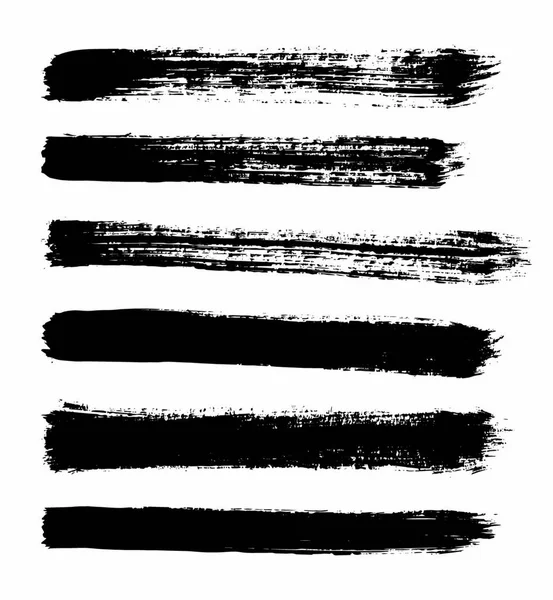 白い背景に描かれた黒いベクトルの絵具 — ストックベクタ
