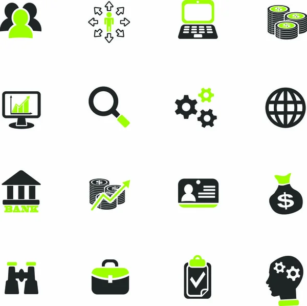 Gestión Empresarial Iconos Web Recursos Humanos Para Diseño Interfaces Usuario — Vector de stock