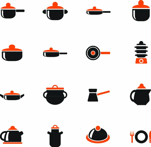 Веб Іконки Посуду Дизайну Інтерфейсу Користувача — стоковий вектор
