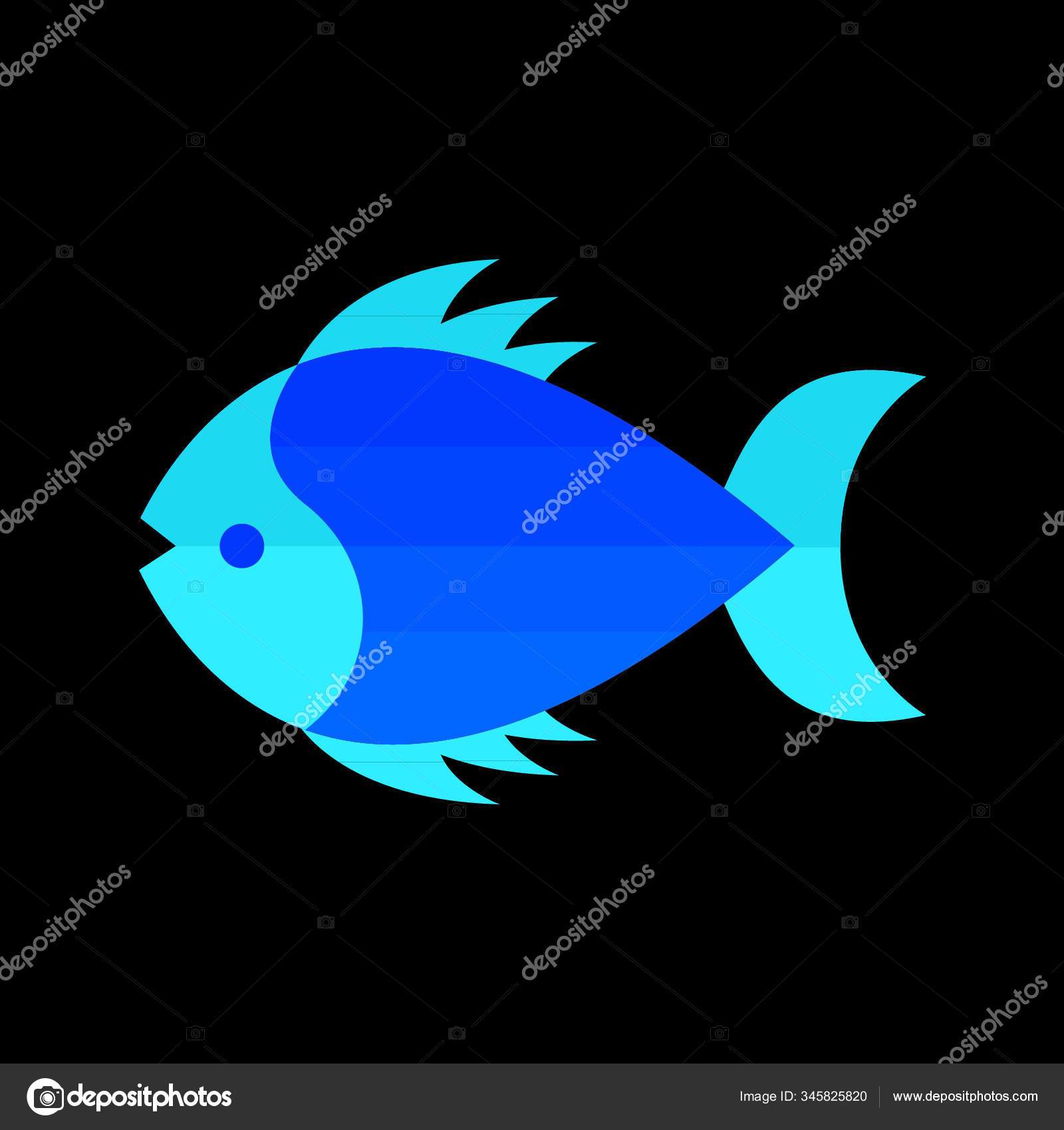 Sea Fish Vector Yellow Color Stock Illustration by ©YAYImages #345825820