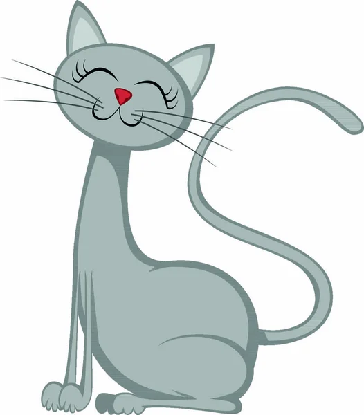 แมวต วเม เทาน งและย — ภาพเวกเตอร์สต็อก