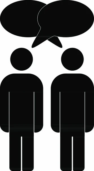 Εικονογράφηση Διάνυσμα Δύο Ανθρώπων Μιλούν Πρόσωπο Πρόσωπο Επικοινωνία Έννοια Των — Διανυσματικό Αρχείο