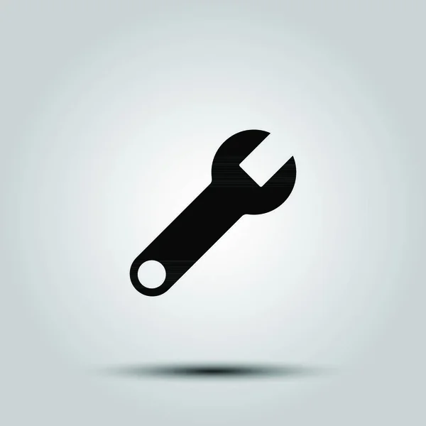 Wrench Icon Trendy Flat Style Isolated White Background Spanner Symbol — Stock Vector