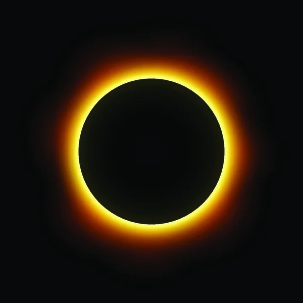 Eclipse Total Del Sol Vector — Vector de stock