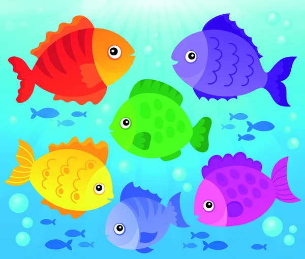 Peces Estilizados Tema Imagen Eps10 Vector Ilustración — Vector de stock