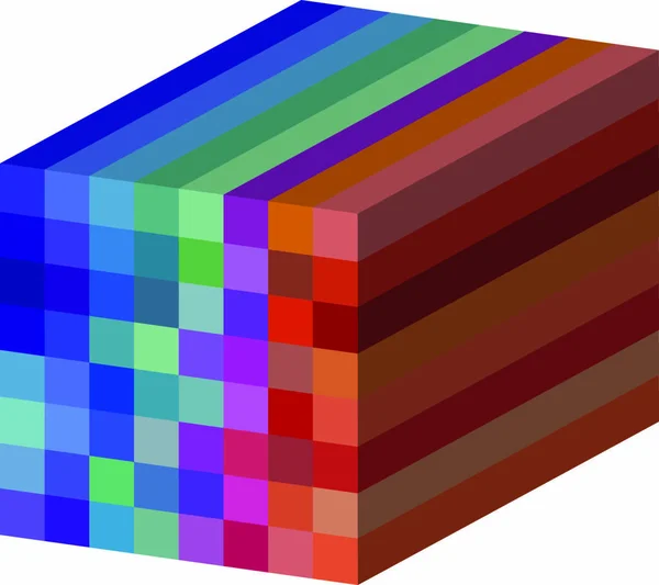 Ilustración Del Diseño Moderno Del Cubo Colorido Abstracto — Vector de stock