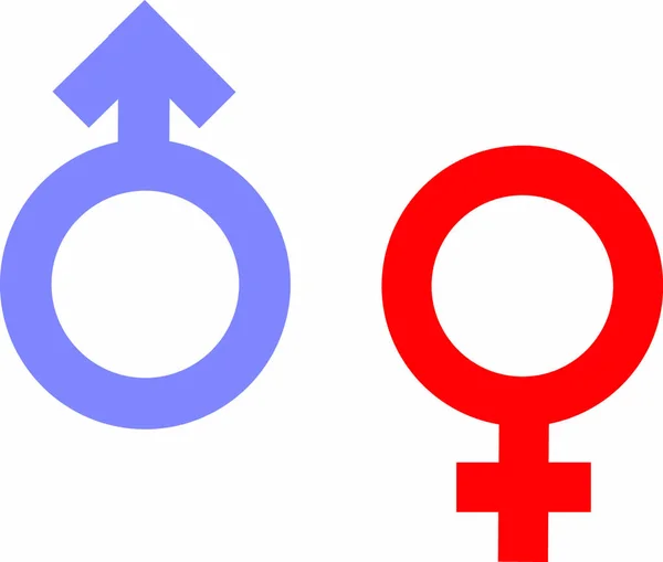 Symbol Für Geschlechterungleichheit Und Gleichberechtigung Männlich Mädchen Junge Frau Mann — Stockvektor
