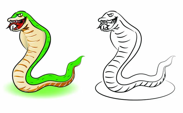 Desenho Animado Assobiando Cobra Ilustração Fundo Branco imagem vetorial de  PantherMediaSeller© 352024408