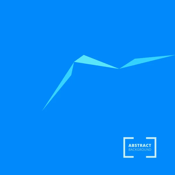 Triángulo Geométrico Abstracto Espacio Poligonal Bajo Fondo Azul Polivinílico Ilustración — Vector de stock